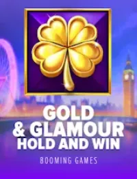 gold and glamour hold and win game logo